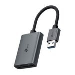 TP-Link UA430 USB 3.0 Type-A to SD & microSD 3.0 Card Reader Up to 5 Gbps, Plug and Play, Dual Card Reading/Writing Simultaneously, Flexible 150mm Braided Cable