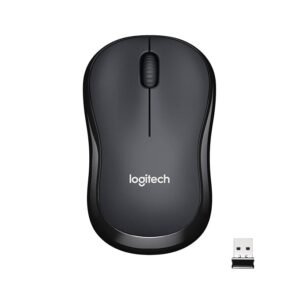 Logitech M221 Wireless Mouse, Silent Buttons, 2.4 GHz with USB Mini Receiver, 1000 DPI Optical Tracking, 18-Month Battery Life, Ambidextrous PC/Mac/Laptop - Black