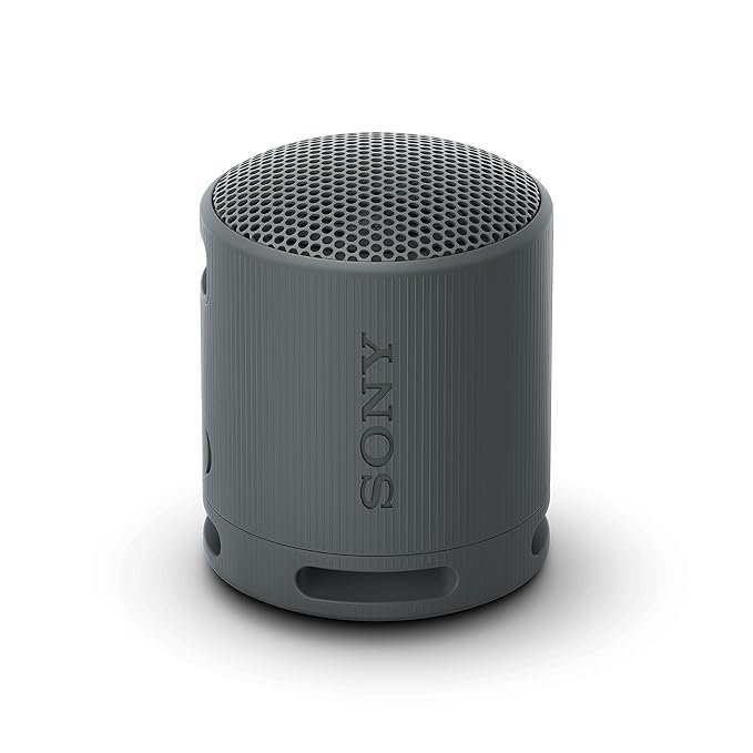 Sony SRS-XB100 Wireless Bluetooth Portable Lightweight Super-Compact Travel Speaker, Extra-Durable IP67 Waterproof & Dustproof, 16 Hrs Batt, Versatile Strap, Extra Bass & Hands-Free Calling-Black