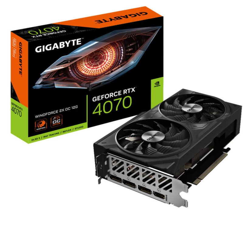 Gigabyte GeForce RTX 4070 WINDFORCE 2X OC 12GB Graphics Card