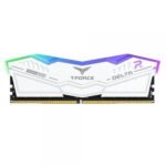 TeamGroup T-Force Delta RGB 32GB (32GBx1) DDR5 6000MHz Desktop RAM (White) FF4D532G6000HC38A01