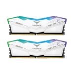 TeamGroup T-Force Delta RGB 64GB (32GBx2) DDR5 5200MHz Desktop Memory White FF4D564G5200HC40CDC01