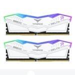 TeamGroup T-Force Delta RGB 64GB (32GBx2) DDR5 5600MHz Desktop RAM (White) FF4D564G5600HC36BDC01